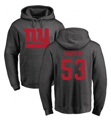 NFL Nike New York Giants #53 Connor Barwin Ash One Color Pullover Hoodie