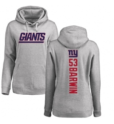 NFL Women's Nike New York Giants #53 Connor Barwin Ash Backer Pullover Hoodie