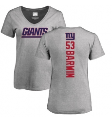 NFL Women's Nike New York Giants #53 Connor Barwin Ash Backer T-Shirt