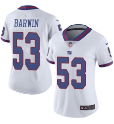 Women's Nike New York Giants #53 Connor Barwin Limited White Rush Vapor Untouchable NFL Jersey