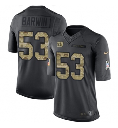 Youth Nike New York Giants #53 Connor Barwin Limited Black 2016 Salute to Service NFL Jersey