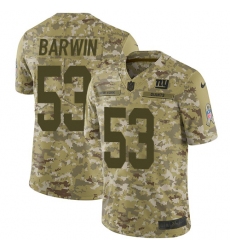 Youth Nike New York Giants #53 Connor Barwin Limited Camo 2018 Salute to Service NFL Jersey