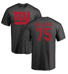 NFL Nike New York Giants #75 Jon Halapio Ash One Color T-Shirt