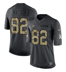 Men's Nike New Orleans Saints #82 Benjamin Watson Limited Black 2016 Salute to Service NFL Jersey