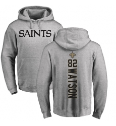 NFL Nike New Orleans Saints #82 Benjamin Watson Ash Backer Pullover Hoodie