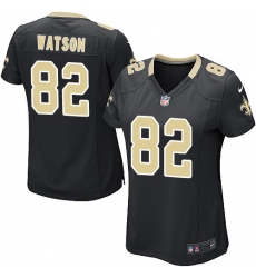 Women's Nike New Orleans Saints #82 Benjamin Watson Game Black Team Color NFL Jersey