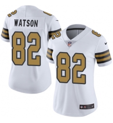 Women's Nike New Orleans Saints #82 Benjamin Watson Limited White Rush Vapor Untouchable NFL Jersey