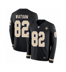 Youth Nike New Orleans Saints #82 Benjamin Watson Limited Black Therma Long Sleeve NFL Jersey