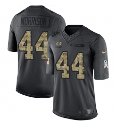Men's Nike Green Bay Packers #44 Antonio Morrison Limited Black 2016 Salute to Service NFL Jersey