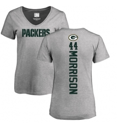 NFL Women's Nike Green Bay Packers #44 Antonio Morrison Ash Backer V-Neck T-Shirt