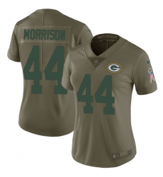 Women's Nike Green Bay Packers #44 Antonio Morrison Limited Olive 2017 Salute to Service NFL Jersey