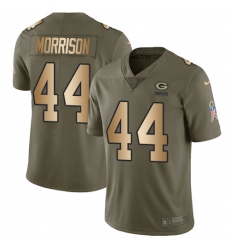 Youth Nike Green Bay Packers #44 Antonio Morrison Limited Olive Gold 2017 Salute to Service NFL Jersey