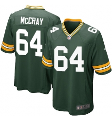 Men's Nike Green Bay Packers #64 Justin McCray Game Green Team Color NFL Jersey