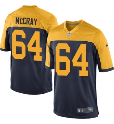 Men's Nike Green Bay Packers #64 Justin McCray Game Navy Blue Alternate NFL Jersey