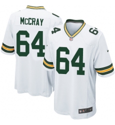 Men's Nike Green Bay Packers #64 Justin McCray Game White NFL Jersey