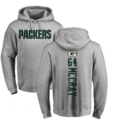 NFL Nike Green Bay Packers #64 Justin McCray Ash Backer Hoodie