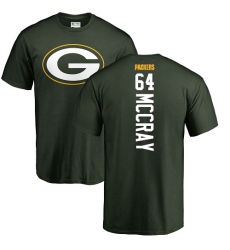 NFL Nike Green Bay Packers #64 Justin McCray Green Backer T-Shirt
