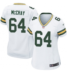 Women's Nike Green Bay Packers #64 Justin McCray Game White NFL Jersey