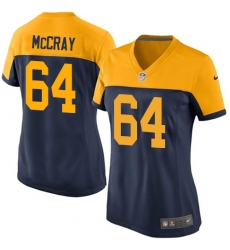 Women's Nike Green Bay Packers #64 Justin McCray Limited Navy Blue Alternate NFL Jersey