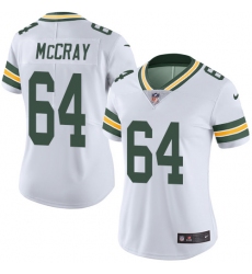 Women's Nike Green Bay Packers #64 Justin McCray White Vapor Untouchable Limited Player NFL Jersey