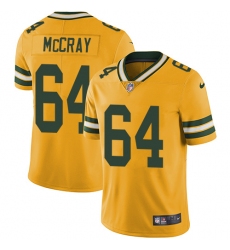 Youth Nike Green Bay Packers #64 Justin McCray Limited Gold Rush Vapor Untouchable NFL Jersey