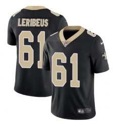 Men's Nike New Orleans Saints #61 Josh LeRibeus Black Team Color Vapor Untouchable Limited Player NFL Jerse