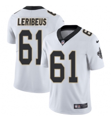 Men's Nike New Orleans Saints #61 Josh LeRibeus White Vapor Untouchable Limited Player NFL Jerse
