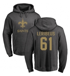 NFL Nike New Orleans Saints #61 Josh LeRibeus Ash One Color Pullover Hoodie