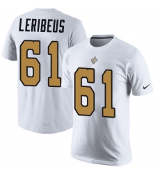NFL Nike New Orleans Saints #61 Josh LeRibeus White Rush Pride Name & Number T-Shirt
