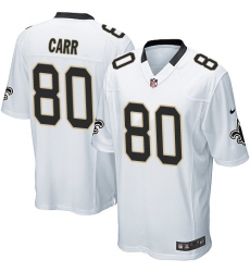 Men's Nike New Orleans Saints #80 Austin Carr Game White NFL Jersey