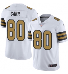 Men's Nike New Orleans Saints #80 Austin Carr Limited White Rush Vapor Untouchable NFL Jersey