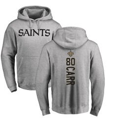 NFL Nike New Orleans Saints #80 Austin Carr Ash Backer Pullover Hoodie