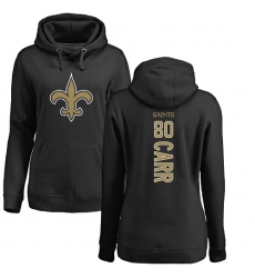 NFL Women's Nike New Orleans Saints #80 Austin Carr Black Backer Pullover Hoodie