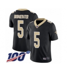 Men's New Orleans Saints #5 Teddy Bridgewater Black Team Color Vapor Untouchable Limited Player 100th Season Football Jersey