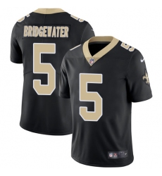Men's Nike New Orleans Saints #5 Teddy Bridgewater Black Team Color Vapor Untouchable Limited Player NFL Jersey