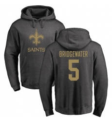 NFL Nike New Orleans Saints #5 Teddy Bridgewater Ash One Color Pullover Hoodie