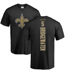 NFL Nike New Orleans Saints #5 Teddy Bridgewater Black Backer T-Shirtirt