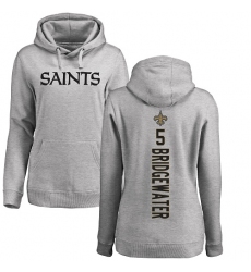 NFL Women's Nike New Orleans Saints #5 Teddy Bridgewater Ash Backer Pullover Hoodie