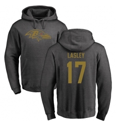 NFL Nike Baltimore Ravens #17 Jordan Lasley Ash One Color Pullover Hoodie