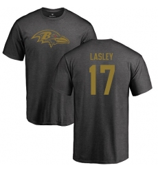 NFL Nike Baltimore Ravens #17 Jordan Lasley Ash One Color T-Shirt
