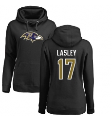 NFL Women's Nike Baltimore Ravens #17 Jordan Lasley Black Name & Number Logo Pullover Hoodie