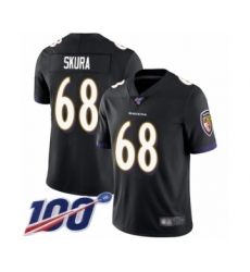 Men's Baltimore Ravens #68 Matt Skura Black Alternate Vapor Untouchable Limited Player 100th Season Football Jersey