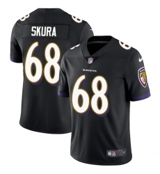 Men's Nike Baltimore Ravens #68 Matt Skura Black Alternate Vapor Untouchable Limited Player NFL Jersey