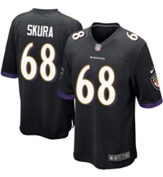 Men's Nike Baltimore Ravens #68 Matt Skura Game Black Alternate NFL Jersey