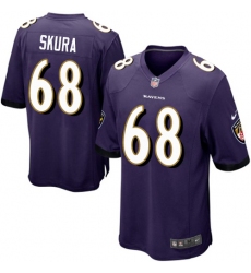 Men's Nike Baltimore Ravens #68 Matt Skura Game Purple Team Color NFL Jersey