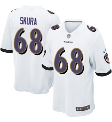 Men's Nike Baltimore Ravens #68 Matt Skura Game White NFL Jersey