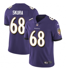 Men's Nike Baltimore Ravens #68 Matt Skura Purple Team Color Vapor Untouchable Limited Player NFL Jersey