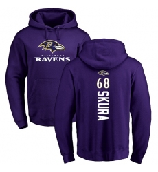 NFL Nike Baltimore Ravens #68 Matt Skura Purple Backer Pullover Hoodie