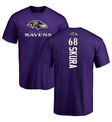 NFL Nike Baltimore Ravens #68 Matt Skura Purple Backer T-Shirt