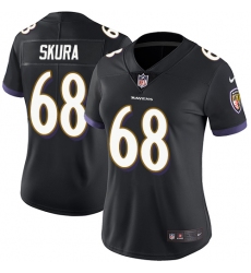 Women's Nike Baltimore Ravens #68 Matt Skura Black Alternate Vapor Untouchable Limited Player NFL Jersey